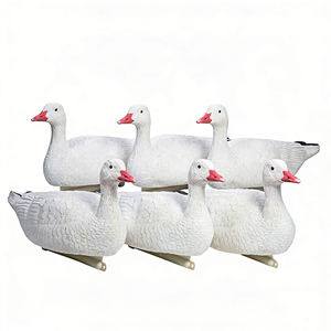 เหยื่อล่อกลางแจ้งแบบลอยน้ำ EVA รูปห่าน - เหยื่อลอยน้ำเหมือนจริงสำหรับตกแต่งสวนและการล่าสัตว์ - Product Image 4