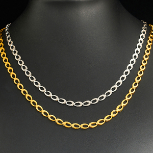 Chaîne à maillons en acier inoxydable plaqué or de 5 mm de large, collier long unisexe, accessoires de bijoux, cadeau de fête DIY, collier ras du cou - Product Image 6