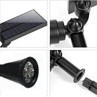 Usine 3 Watts RVB Réglable Jardin Suspendu Capteur De Lumière Lampe Solaire pour Pelouse Extérieure Enterré Lumières Solaire Spot Led
