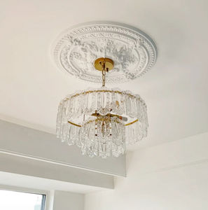 Médaillon de <span class=keywords><strong>plafond</strong></span> en polyuréthane à haute résistance de style français <span class=keywords><strong>Rosace</strong></span> décorative élégante pour l'installation de lustre d'hôtel de villa - Product Image 4