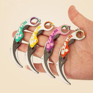 Campione gratuito portachiavi Valorant portachiavi pistola portachiavi 3D decorazione modello coltello velocità <span class=keywords><strong>Karambit</strong></span> coltello - Product Image 1