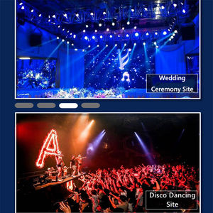 Disco Mobile DJ Party 120W RGBW LED lumière principale mobile DJ lumière éclairage de scène RGB <span class=keywords><strong>Halo</strong></span> DMX-512 commande vocale adaptée - Product Image 6