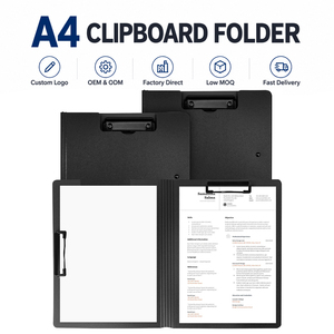 360 ° Carpeta con Clip, Carpeta de Plástico con Clip Doble de Perfil Bajo, Carpeta de Archivos <span class=keywords><strong>para</strong></span> Maestros y Estudiantes, Suministros de Oficina - Product Image 1