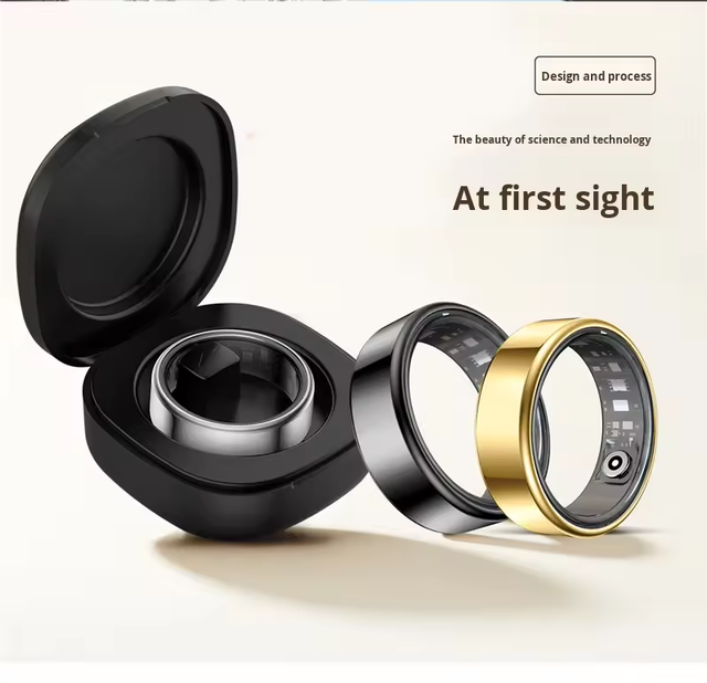 Smart Ring R99 Sports Fitness Heart Rate Blood Oxygen Sleep Tracking Monitoring Stainless Steel App Control IP68 Waterproof