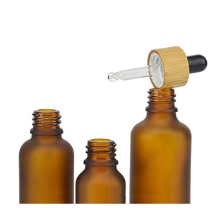 Nhà Máy Giá 5ml 10ml 20ml 30ml 50ml 100ml hổ phách tinh dầu hiển thị chai lớp biểu bì chai dầu với tre ống nhỏ giọt - Product Image 2