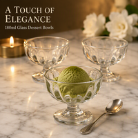 Bol à dessert en verre transparent de 180 ml, coupe à crème glacée, vaisselle de table pour buffet commercial, restaurant
