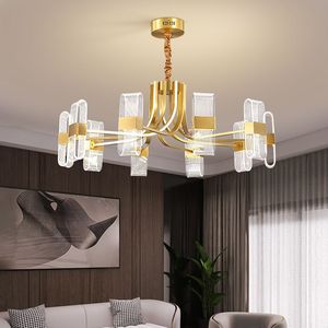Lampadario Moderno di Lusso in Alluminio PM, Lampada a Sospensione LED a Risparmio Energetico con Protezione per gli Occhi, in Acrilico, per Soggiorno, Sala da Pranzo, Camera da Letto - Product Image 4
