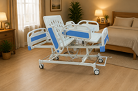 Lit médicalisé pour centre de réadaptation à trois fonctions, en acier au carbone laminé à froid, réglable en hauteur, pour soins infirmiers en milieu hospitalier