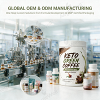 Poudre de café vert Keto AegleWell OEM, saveur liqueur d'anis, extrait végétal naturel, café instantané en poudre pour l'apport énergétique quotidien
