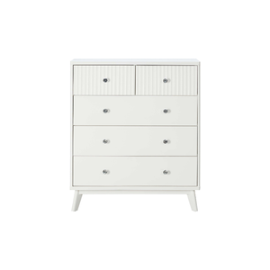 Home Wooden Tallboy <b>Cabinet</b> 5 Drawers <b>Bedroom</b> Living Room <b>Storage</b> Organizer Made In Vietnam Factory Furniture - Product Image 2