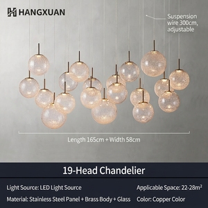 โคมไฟเพดาน LED สไตล์นอร์ดิก ดีไซน์กระจกแตก ตกแต่งด้วยทองเหลืองสมัยใหม่ เหมาะสำหรับโต๊ะอาหารและบ้าน - Product Image 4
