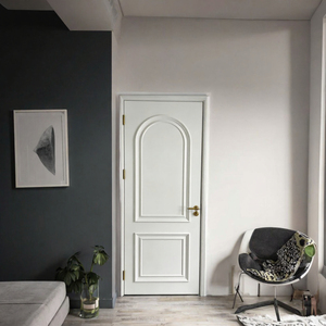 Puerta Interior de Panel Empotrado Estilo Francés Personalizada, Puerta de Dos Paneles Moldeados para Dormitorio o Apartamento - Product Image 3