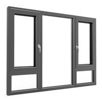 Fenêtre de Villa moderne personnalisée de haute qualité, fenêtres en aluminium à Double vitrage, fenêtre à battants