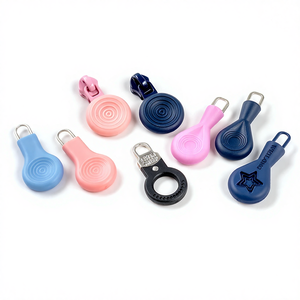 Deslizadores de cremallera de cuero moldeado por inyección, ecológicos, lavables, con anilla de tracción, para <span class=keywords><strong>ropa</strong></span> y equipaje, con función de etiqueta de identificación y antipérdida. - Product Image 2