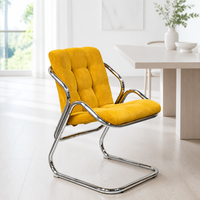 Fauteuil de salle à manger rembourré en tissu de luxe, OEM/ODM, avec pieds en métal robustes, largeur 58 cm, pour appartement, maison, bureau, fauteuil d'appoint moderne