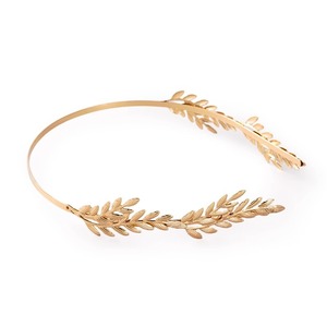 تاج أوراق روماني ، عصابة رأس يونانية للفتيات تخفيضات كبيرة بيع بالجملة رابطة شعر معدنية على شكل ورقة ذهبية - Product Image 2