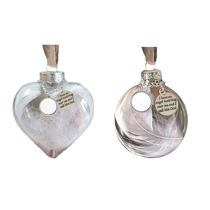 Adornos Colgantes de Cristal en Forma de Corazón en Blanco, Hechos a Mano, de Alta Calidad, para Árbol de Navidad, con Cuentas Bordadas y Grabado Personalizado - Product Image 4