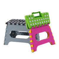 Tabouret pliant moderne en plastique PP Creative Dots - Durable, léger, réutilisable, réglable, portable, écologique, couleur personnalisable