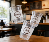 Gobelets en plastique PP à paroi simple avec couvercles, jetables, pour boissons chaudes et froides, durables et résistants aux fissures, recyclables, vente en gros