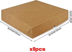 Boîtes à pizza personnalisées JD Kraft avec logo, 12x12x1,9 pouces, pour pizzas <span class=keywords><strong>maison</strong></span>, biscuits, artisanat - Emballage cadeau promotionnel personnalisé - Product Image 3