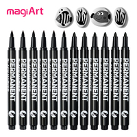 Marqueur permanent noir, blanc, or, argent, pointe ronde, imperméable, pour CD, DVD, commande en gros, logo personnalisé, fournisseur de papeterie de bureau