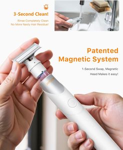 <span class=keywords><strong>Kit</strong></span> de tondeuse à <span class=keywords><strong>barbe</strong></span> et poils de nez amélioré 2026, tondeuse électrique tout-en-un 12-en-1 avec peigne rotatif, rasoir corporel de voyage, blanc (Pack) - Product Image 4