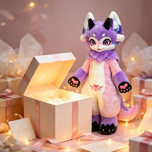Costume intégral en fourrure de renard cornu, couleur personnalisée, peluche douce et moelleuse, vente en gros pour événements d'exposition et de cosplay - Product Image 2