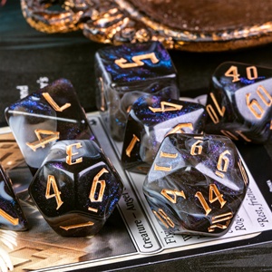 Udixi Bộ Trò Chơi Xúc Xắc Acrylic Hình Rồng Và Ngục Tối Biểu Tượng Tùy Chỉnh Bằng Nhựa Đa Diện Rpg 2 Màu Pha Trộn - Product Image 2