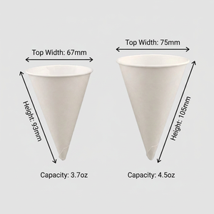 Gobelets en papier coniques jetables imperméables en gros, gobelets d'eau écologiques en forme de cône pour <span class=keywords><strong>distributeur</strong></span>, logo personnalisé - Product Image 4