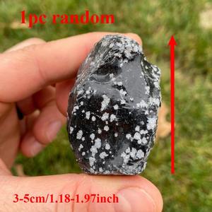 Piedra de Obsidiana en Bruto con Forma de Copo de Nieve, Cristal Natural Curativo de Alta Calidad al por Mayor para Decoración del Hogar y Regalos de Navidad - Product Image 2