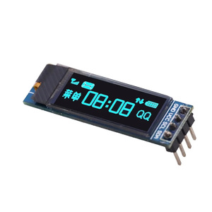 จอแสดงผล OLED ขนาด 0.91 นิ้ว 128x32 อินเทอร์เฟซ IIC ติดตั้งบน PCB หน้าจอสีน้ำเงินขาว - Product Image 4