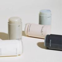 Tube de déodorant en plastique rond à visser, 15 ml, 30 ml, 50 ml, 75 g, noir, blanc, rose, noir, contenant vide pour bâton de déodorant en plastique