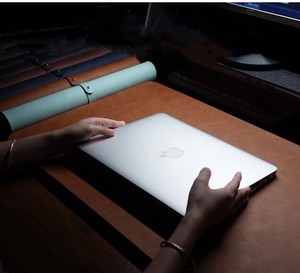 PU Leather <strong>Gaming</strong> <strong>Desk</strong> <strong>Mat</strong> with Scratch Proof Waterproof Wrist Guard Three-Piece Memory Foam Hand Rest Set for Office Home Use - Product Image 3