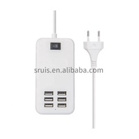 6 USB Phone Charger HUB 30W 6A Desktop EU/US Plug Wall Socket Charging Extension Socket Power Adapter for iPhone 12 pro