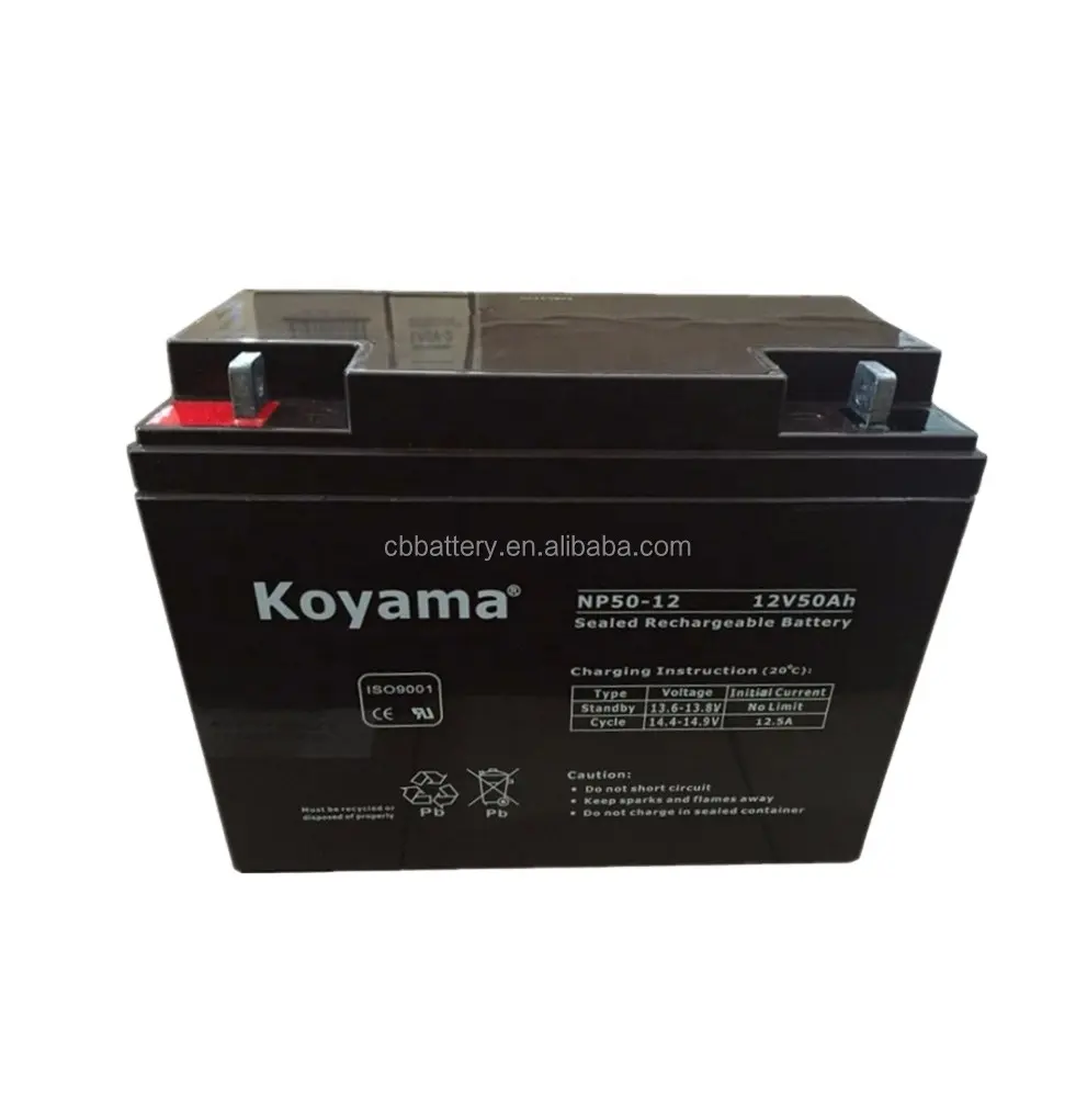 KOYAMA 50ah 12V sealed lead acid batteries VRLA Battery for UPS