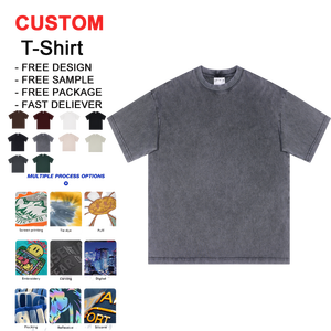 T-shirt vintage en coton épais, col rond, personnalisable, coupe oversize pour homme - Product Image 6