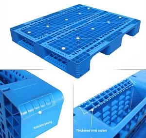 Paletas Logísticas Industriales de Plástico HDPE de Doble Cara, 48x40, <span class=keywords><strong>Euro</strong></span>, 4 Vías, Apilables, Venta al Por Mayor - Product Image 3
