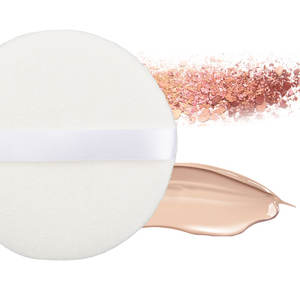 Personalizado suave diámetro 11,5 Cm redondo grande blanco algodón cuerpo cara terciopelo <span class=keywords><strong>Jumbo</strong></span> maquillaje <span class=keywords><strong>polvo</strong></span> Puff para <span class=keywords><strong>polvo</strong></span> suelto - Product Image 2
