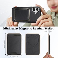 Fashion C3 2 in 1 Mini Dompet Kartu Kredit Magnetik yang Dapat Dilepas untuk Casing Ponsel Iphone 14 15 17 Pro Max Samsung Flip Fold Google