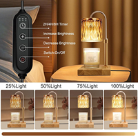 Lampe chauffe-bougie à hauteur réglable avec minuterie et variateur d'intensité et 2 ampoules pour la décoration de la maison