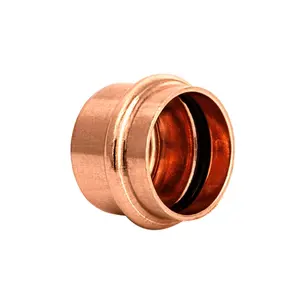 China Supplier DVGW US Market Round Shape Copper Stop End Hat Press Fittings for Plumbing