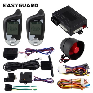 EASYGUARD EC202 DC12V 2 Way Car Alarm System with LCD Pager Display Remote Starter & Microwave <b>Sensor</b> - Product Image 2