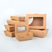 Boîtes d'emballage alimentaire jetables écologiques en kraft pour sushis à emporter, imprimées sur mesure, taille et couleur personnalisables, modèle de marque OEM