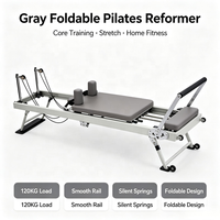Machine de Pilates à domicile pliable en acier allié, durable et écologique, pour entraînement de base de yoga et Pilates, avec roues pour le corps et le lit, exclusivité transfrontalière