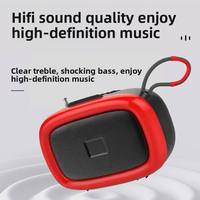 Mini Altavoz Inalámbrico 5.0 Portátil, Resistente al Agua, con Alimentación USB, Subwoofer, Carcasa de Plástico, Ranura para Tarjeta, para Uso en Exteriores y en el Hogar