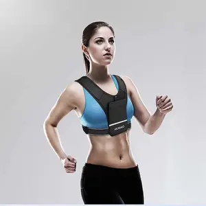 Gilet de course réfléchissant pour femmes, sac à dos d'hydratation pour téléphone portable, marathon à led