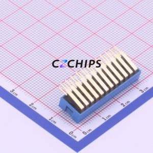 DA-12BLP DIP Switch Through hole Component (THT) Switch Flat Toggle, Raised Type Single Pole Single Throw 12 PC Pin - Product Image 2