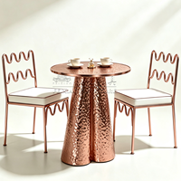 Table de salle à manger extérieure et table basse en métal noir au design moderne, nouvelle collection, fabriquées en usine