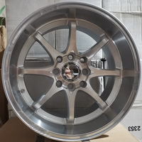 Usine directe argent 4/5 trous 15 pouces 5*100/114mm 4*100/114.3mm roue en fonte roues de voiture de tourisme jante en alliage haute Performance