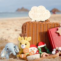 Coffret Cadeau Personnalisé pour Bébé Nouveau-né avec Animaux (Lion, Lapin, Ours, Cerf, Dinosaure, Éléphant) - Grande Boîte avec Emballage Cadeau